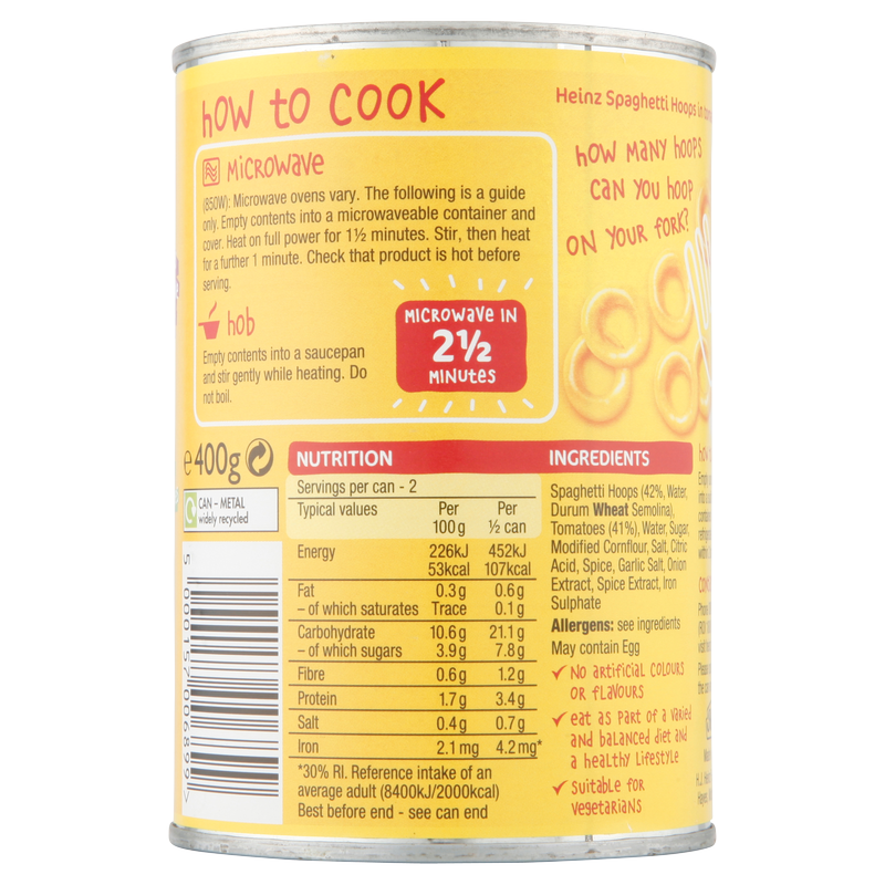 Heinz Spaghetti Hoops, 400g Food Cupboard fast delivery by App or Online