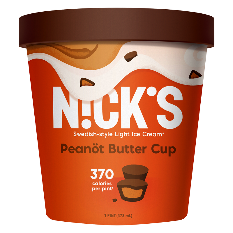 Nick's Peanöt Choklad Cup Light Ice Cream 16 oz
