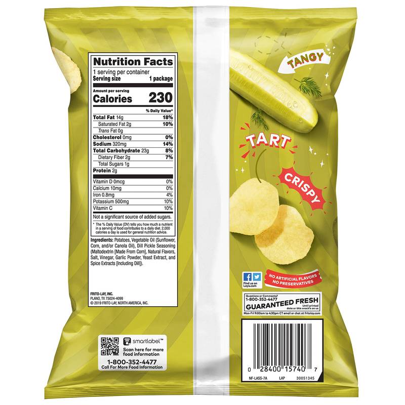 Lay's Dill Pickle Chips 1.5oz Snacks fast delivery by App or Online
