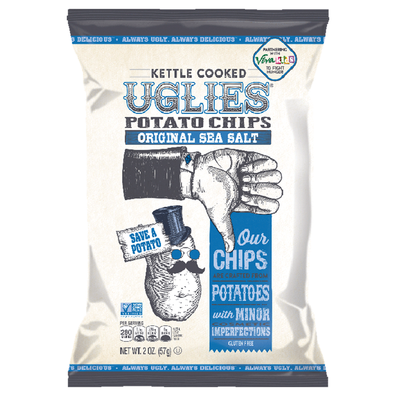 Uglies Original Sea Salt Kettle Cooked Potato Chips 6oz Snacks fast delivery by App or Online