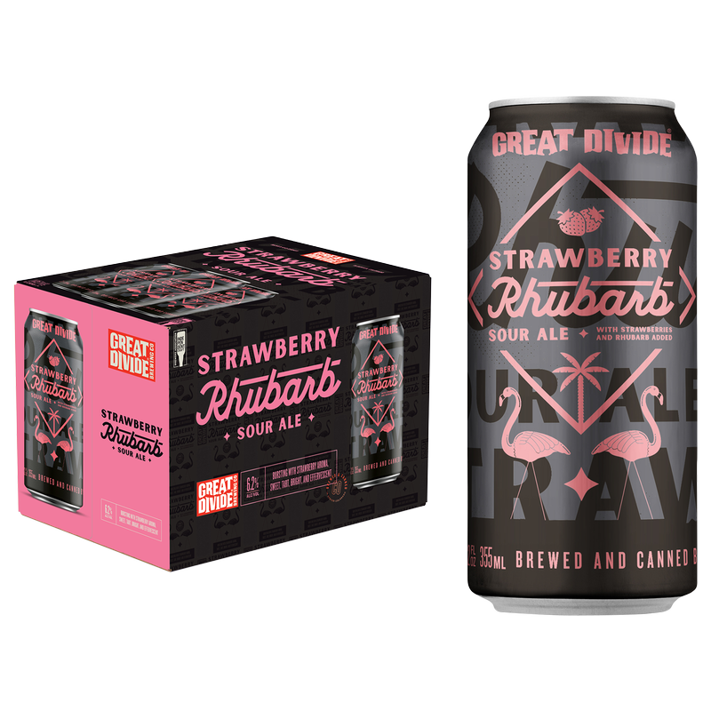 Great Divide Strawberry Rhubarb Sour 6pk 12oz Can 6.2% ABV