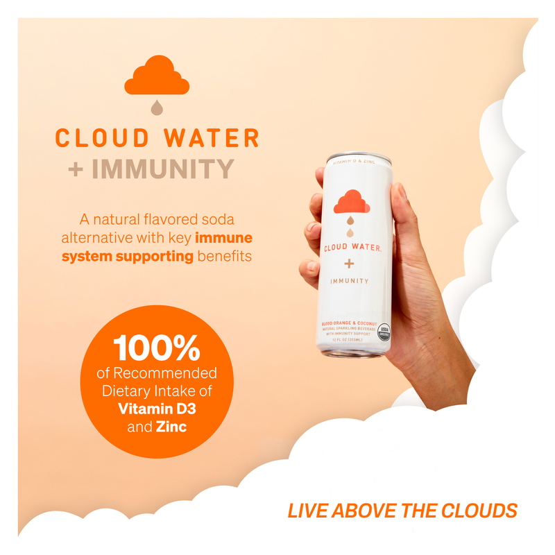 Cloud Water + IMMUNITY Blood Orange & Coconut 12 oz can