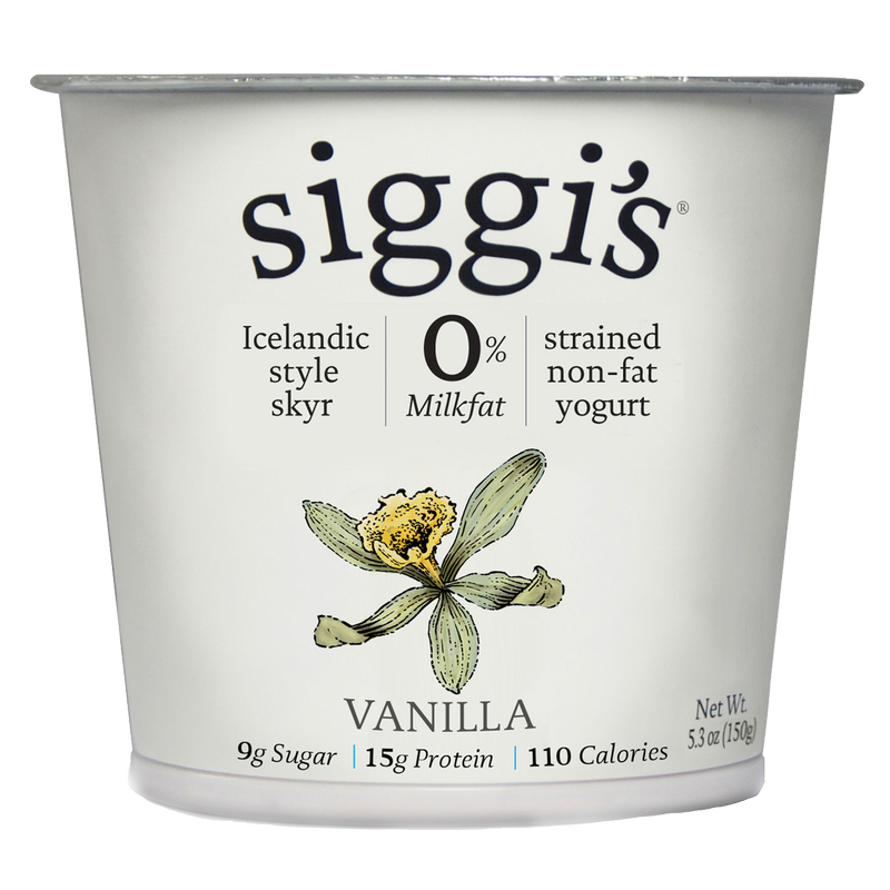 Siggi's Vanilla Skyr Icelandic-Style Strained Non-Fat Yogurt 5.3oz
