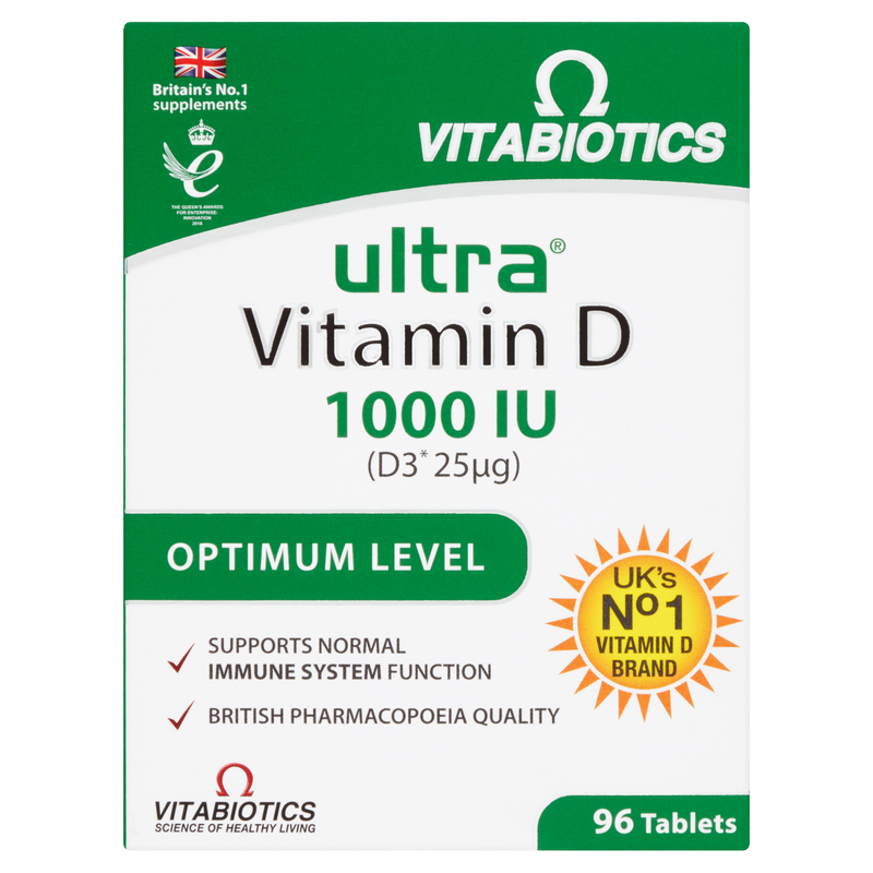 Vitabiotics Ultra Vitamin D3 Tablets, 96pcs