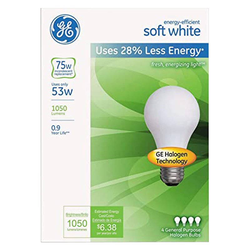 GE Lighting Energy Efficient 53 W Soft White 4pk