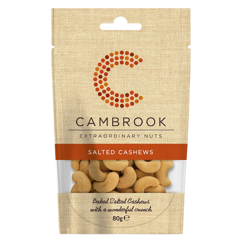 Cambrook Baked & Salted Cashews, 80g
