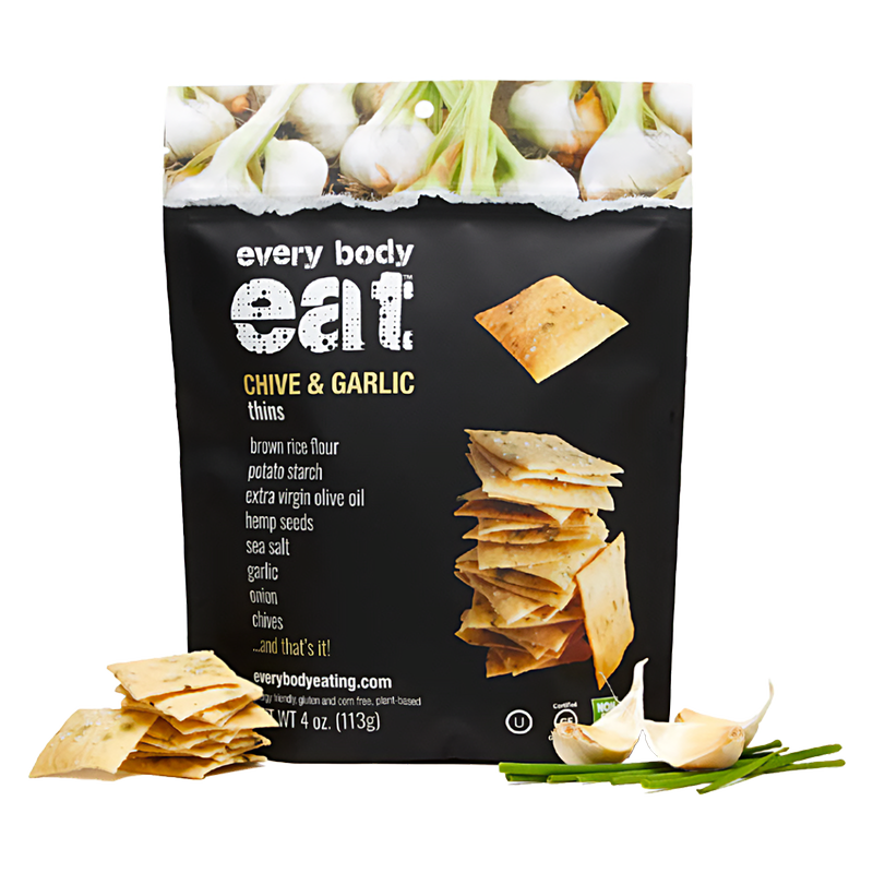 Every Body Eat® CHIVE & GARLIC Snack Thins 4oz Bag