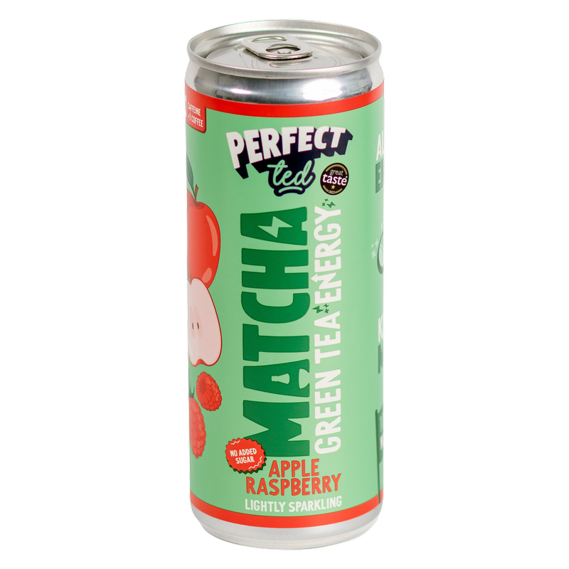 Perfect Ted Matcha Apple Raspberry Energy Drink, 250ml