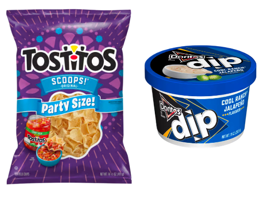 Tostitos Scoops Original Tortilla Chips 14.5oz & Doritos Cool Ranch Jalapeno Dip 10oz