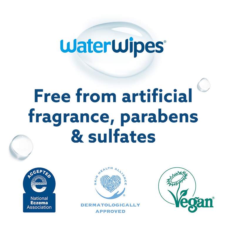 WaterWipes Plastic Free Sensitive Baby Wipes 60ct