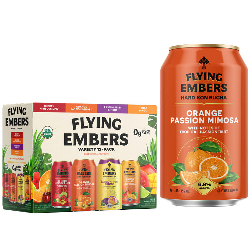 Flying Embers Variety Pack Hard Kombucha 12pk 12oz Can