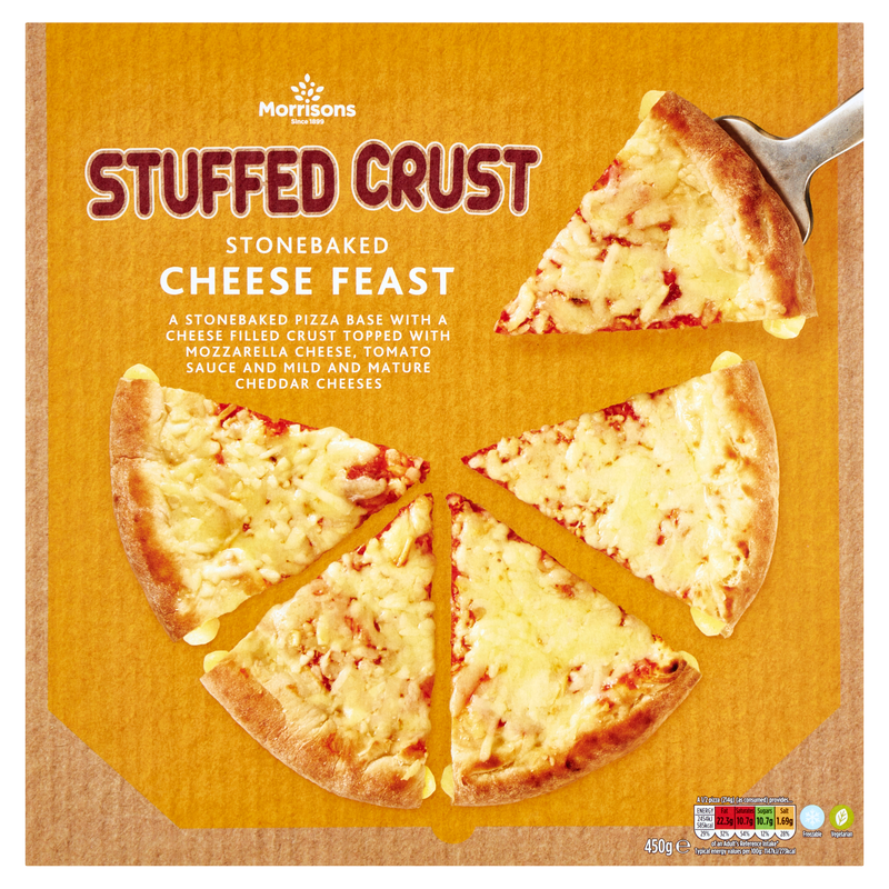 Morrisons Stuffed Crust Cheese Feast Pizza, 450g