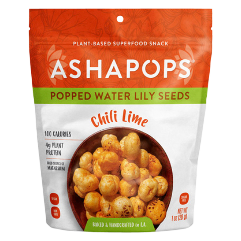 AshaPops Popped Water Lily Seeds Chili Lime 1oz