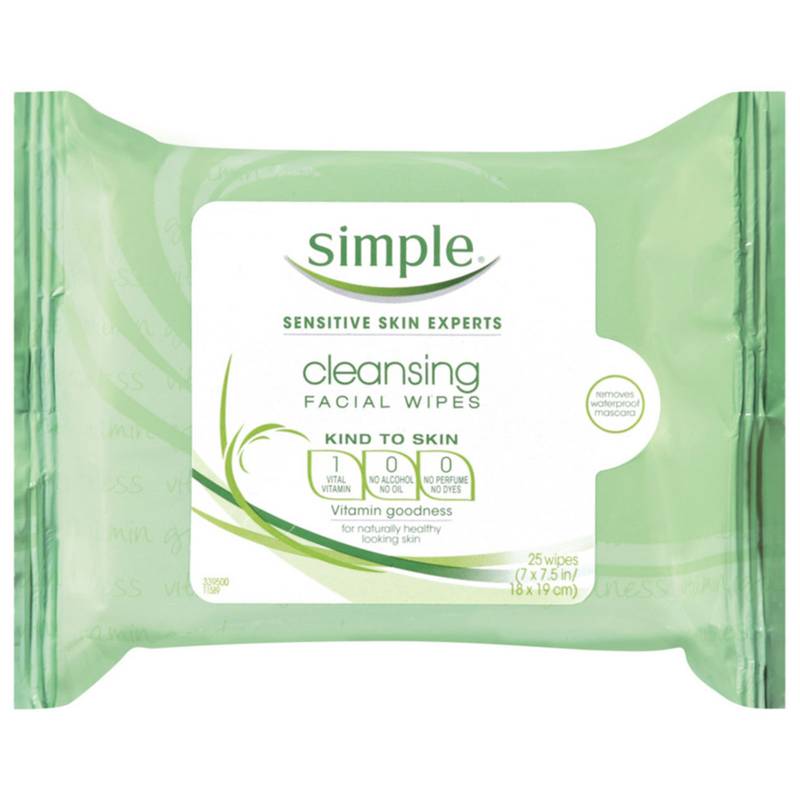 Simple Cleansing Facial Wipes 25ct