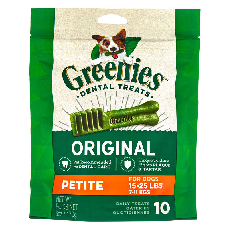 Greenies Original Dental Dog Treats Petite 10ct 6oz Bag