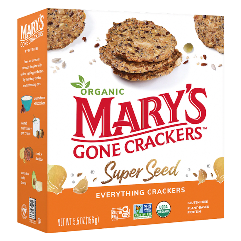 Mary's Gone Crackers Everything Organic Super Seed Crackers 5.5oz Snacks fast delivery by App