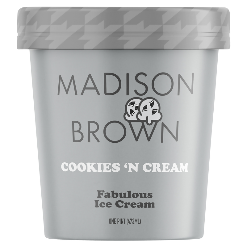Madison Brown Cookies 'N Cream Ice Cream 16oz
