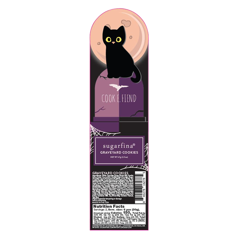 Sugarfina Black Cat Graveyard Cookies Halloween Gift Cube 2.3oz
