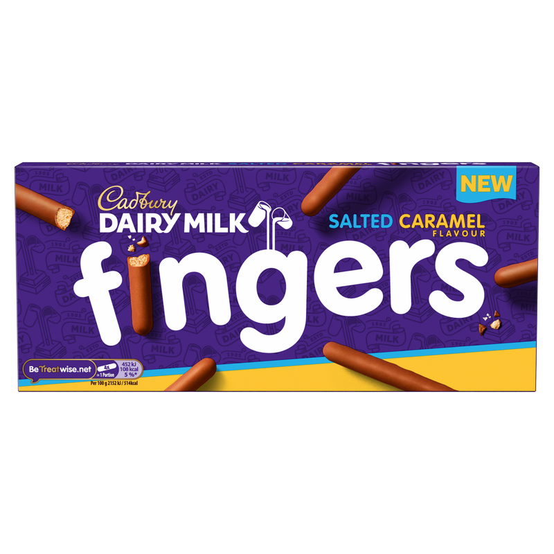 Cadbury Fingers Salted Caramel Biscuits, 114g