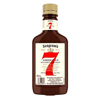 Seagram's 7 Crown American Blended Whiskey, 200 mL (80 Proof) : Alcohol ...