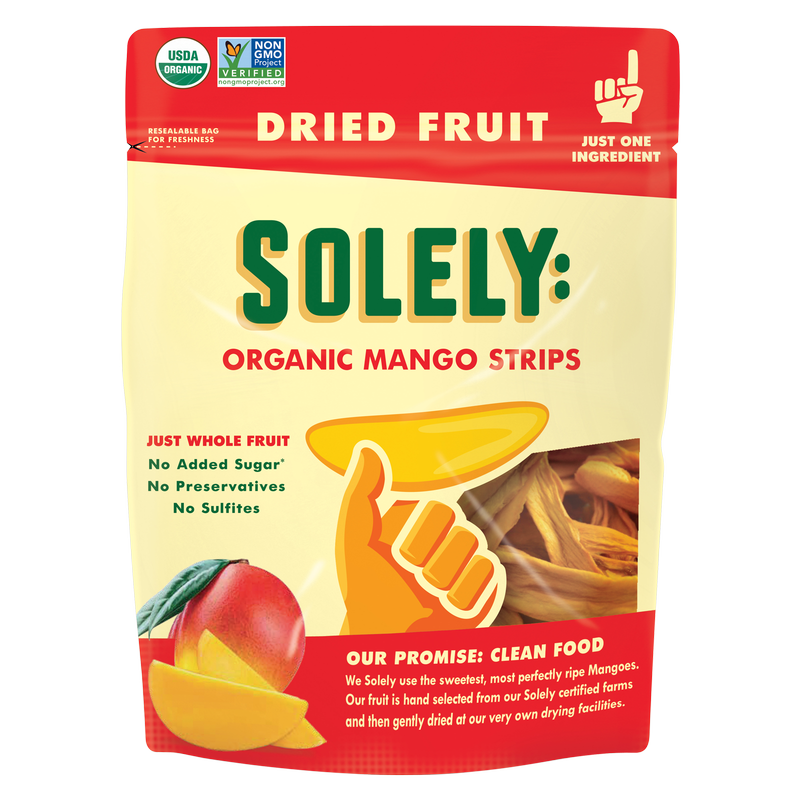 Solely Organic Dried Mango Strips 2.8oz