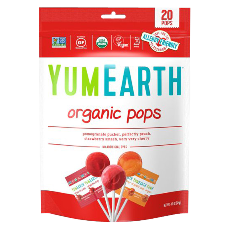 YumEarth Assorted Flavors Organic Lollipops 20ct 4.2oz