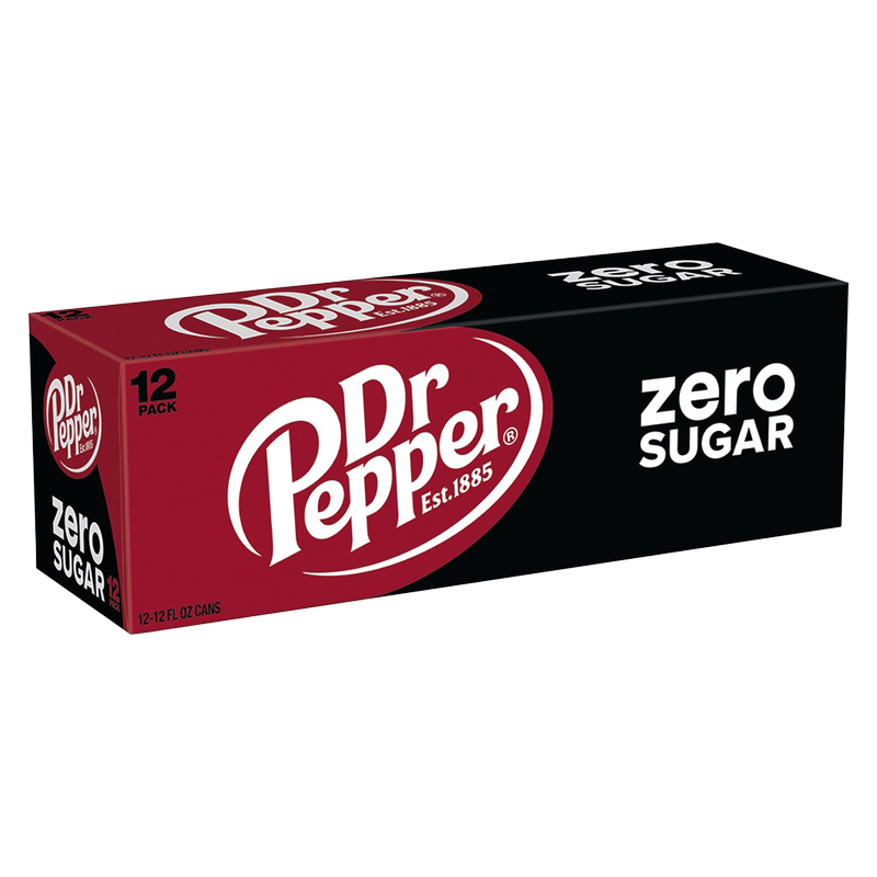 Dr Pepper Zero Sugar 12pk 12oz Can