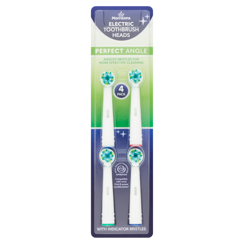 Morrisons Perfect Angle Electric Toothbrush Heads, 4pcs