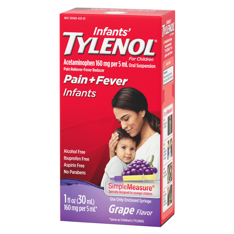 Tylenol Infant's Pain Reliever & Fever Reducer Grape Liquid 1oz