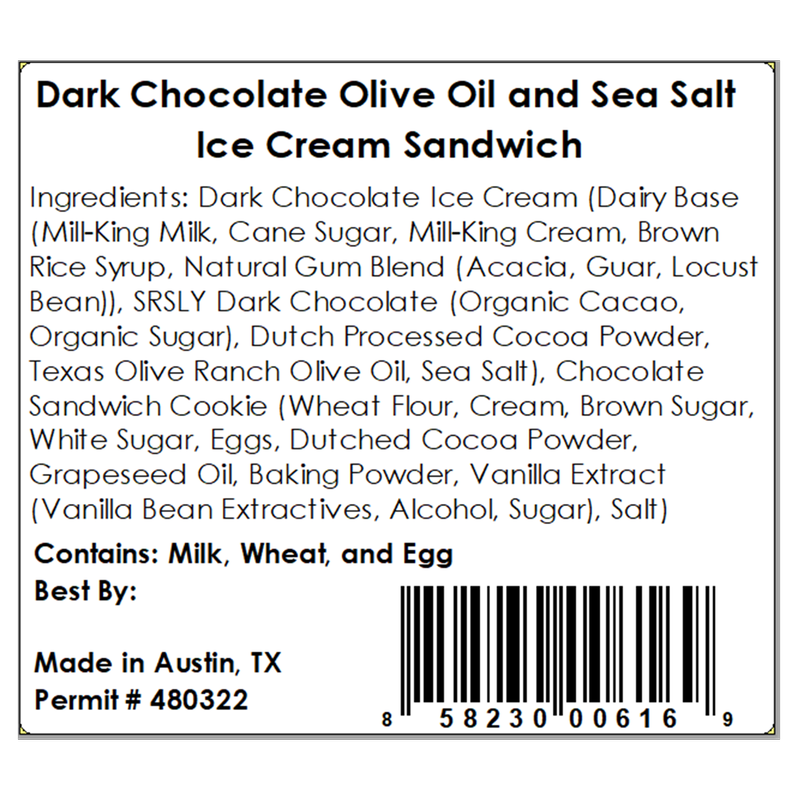 Lick Honest Ice Creams Dark Chocolate, Olive Oil & Sea Salt Ice Cream