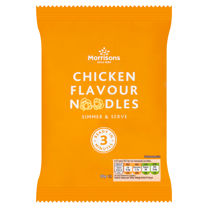 Morrisons Chicken Flavour Instant Noodles, 85g