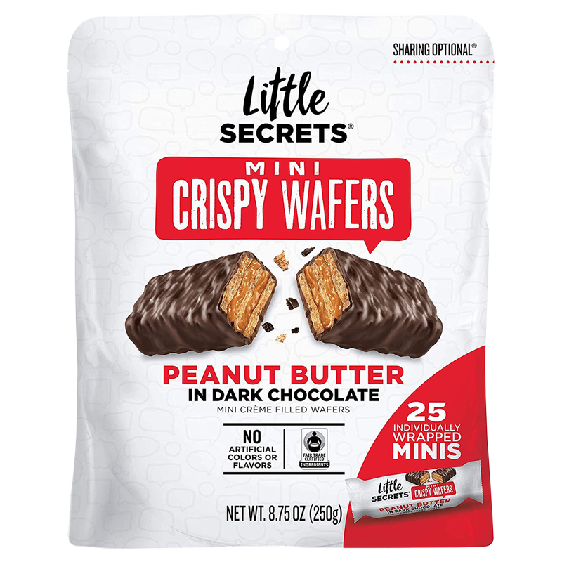 Little Secrets Peanut Butter Dark Chocolate With Sea Salt Mini Crispy Wafers 3.5oz