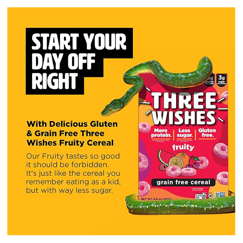 Three Wishes Cereal, Grain Free, Cocoa - 8.6 oz