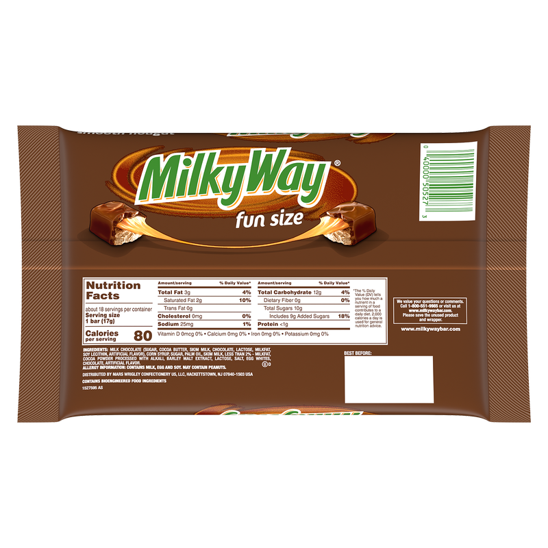 Milky Way Fun Size Candy Bars 10.65oz Snacks fast delivery by App or