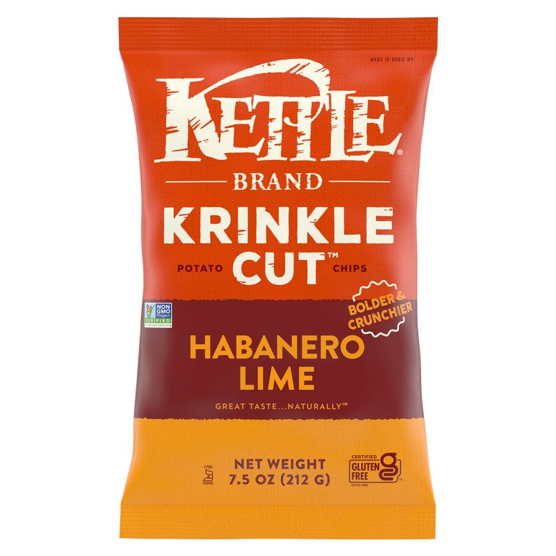 Kettle Brand Krinkle Cut Habanero Lime Chips 7.5oz