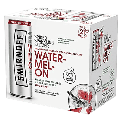 Smirnoff Spiked Sparkling Seltzer Watermelon 6pk 12oz Can