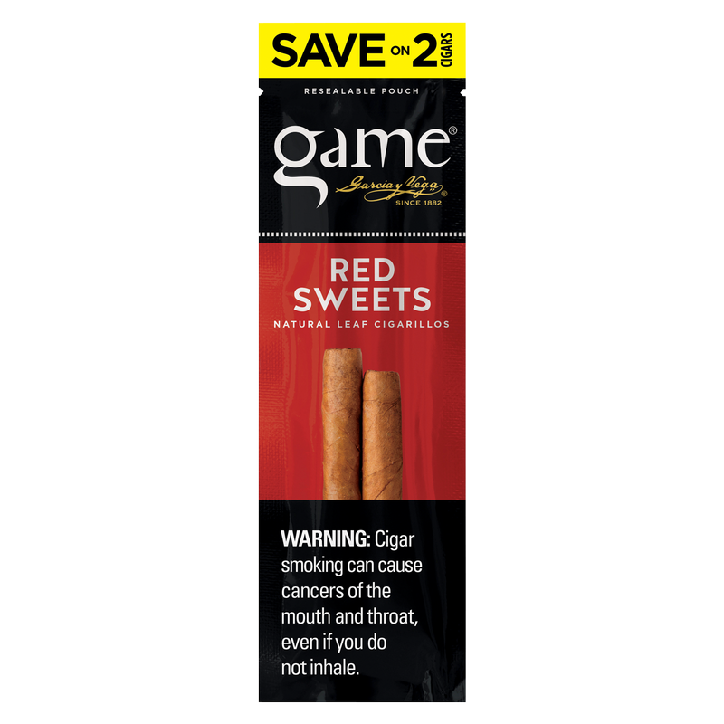 Game Red Sweets Foil Fresh Cigarillos 2ct
