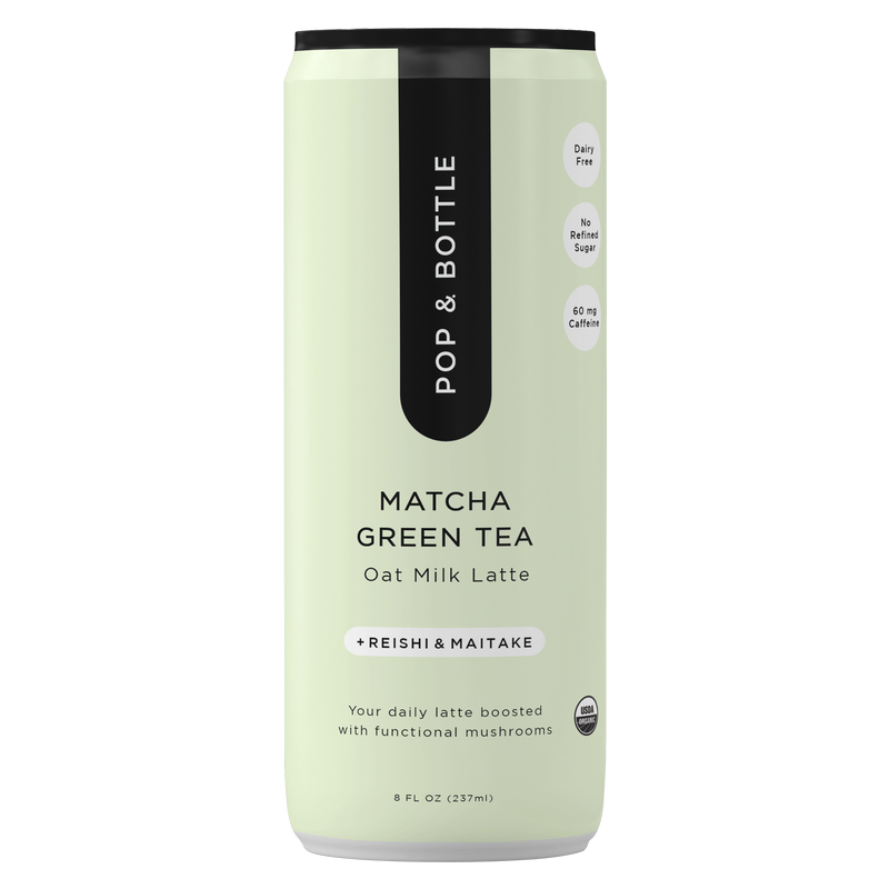 Pop & Bottle Matcha Green Tea Oat Milk Latte 8oz