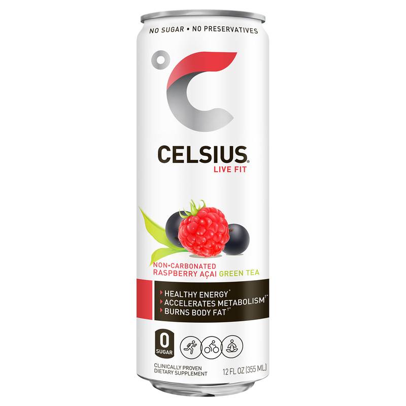 Celsius Raspberry Acai Green Tea Energy Drink 12oz
