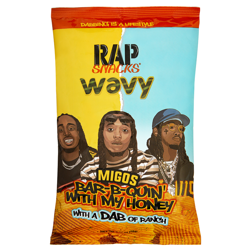 Rap Snacks Migos Bar-B-Quin' with my Honey with Ranch Wavy Chips 2.75oz