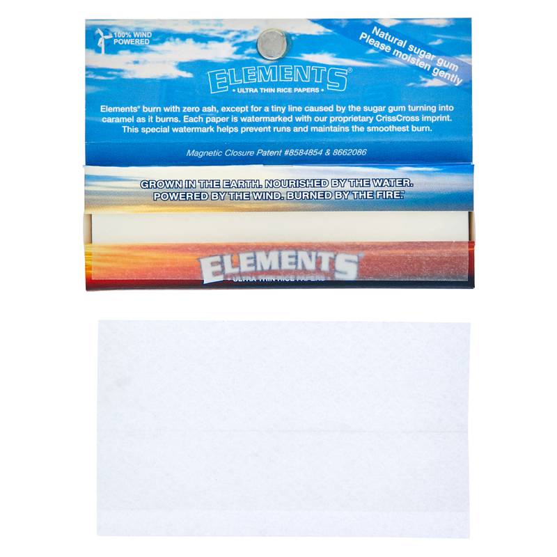 Elements Ultra Thin Magnetic Closure Rice Papers 50ct