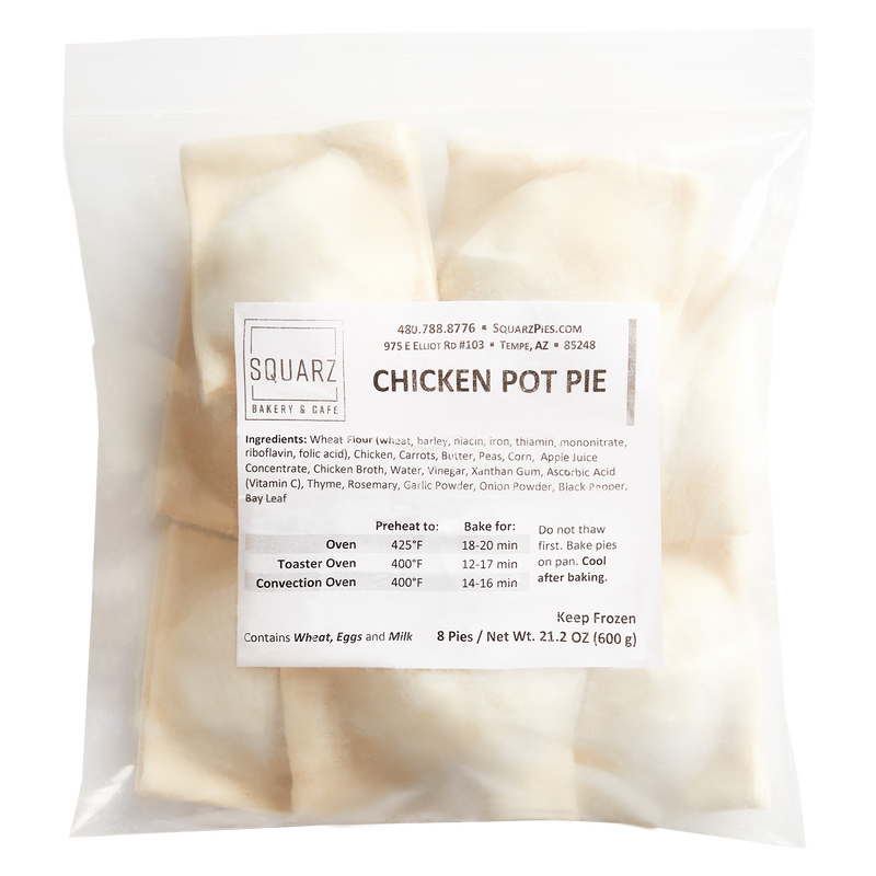 Squarz Frozen Chicken Pot Mini Pies 8ct
