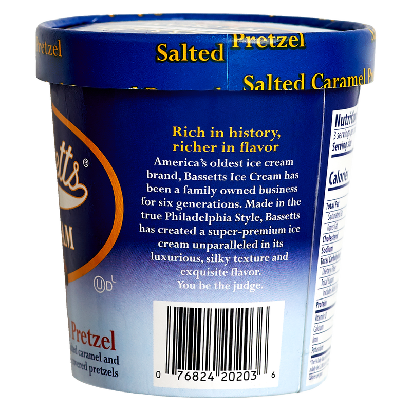 Bassetts Salted Caramel Pretzel Ice Cream Pint