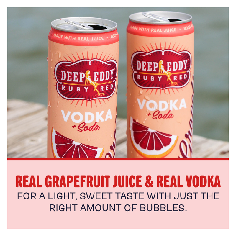 Deep Eddy Ruby Red Grapefruit Vodka & Soda 4pk 12oz 4.5 ABV Alcohol
