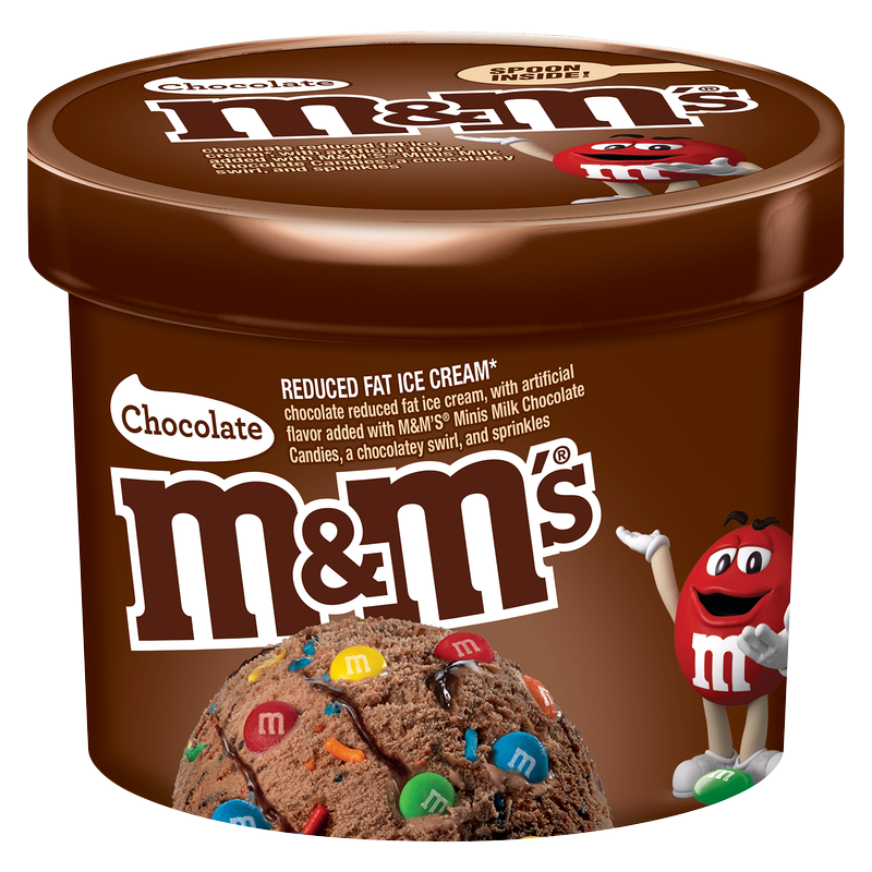 M&M's Chocolate Reduced Fat Ice Cream with Mini M&M's Cup 6oz : Ice Cream  fast delivery by App or Online