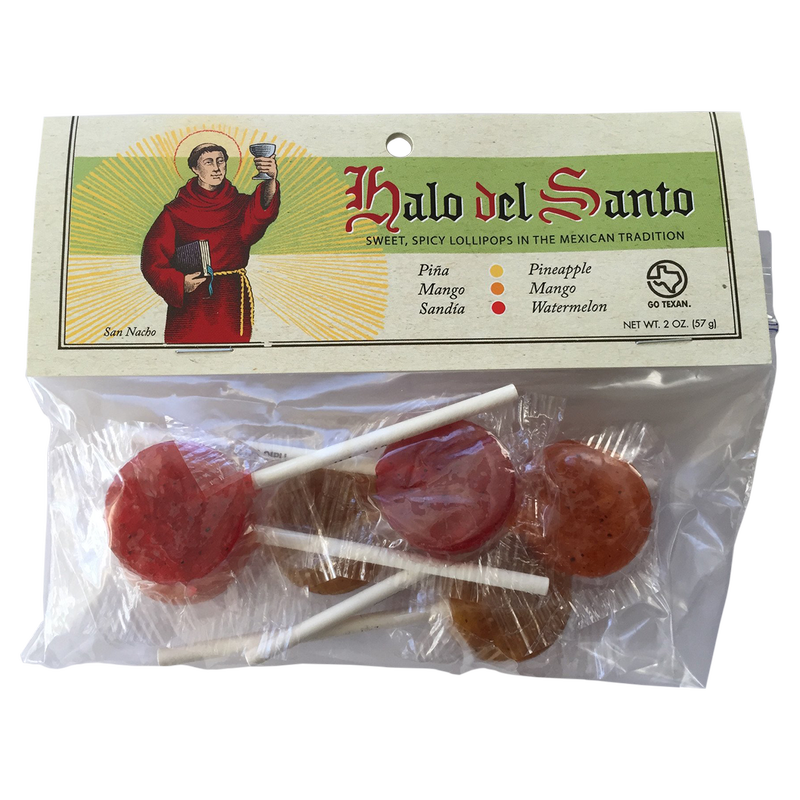 Halo del Santo Pineapple, Mango & Watermelon Mexican-style Lollipops 6ct