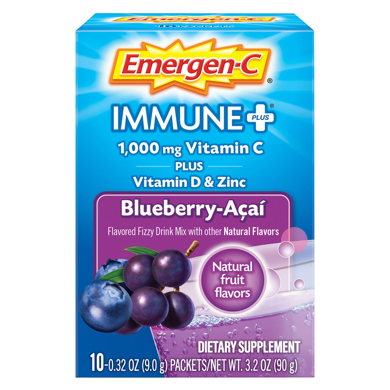 Emergen-C Immune Plus Blueberry Acai Drink Mix 10ct