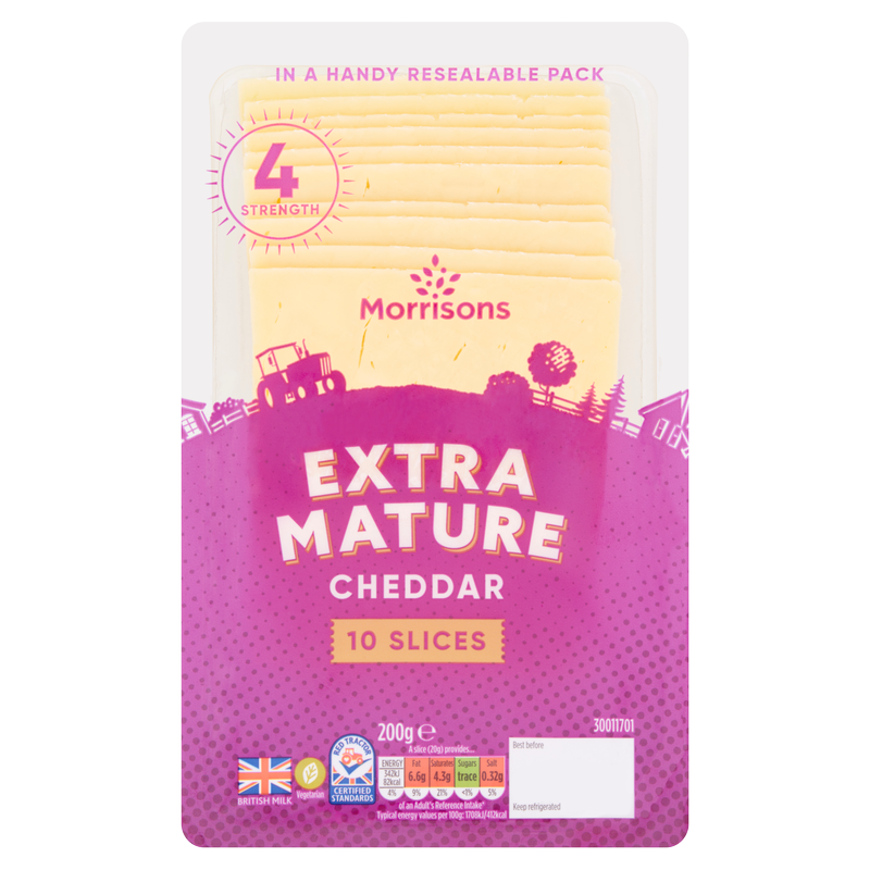 Morrisons Extra Mature Cheese Slices, 200g