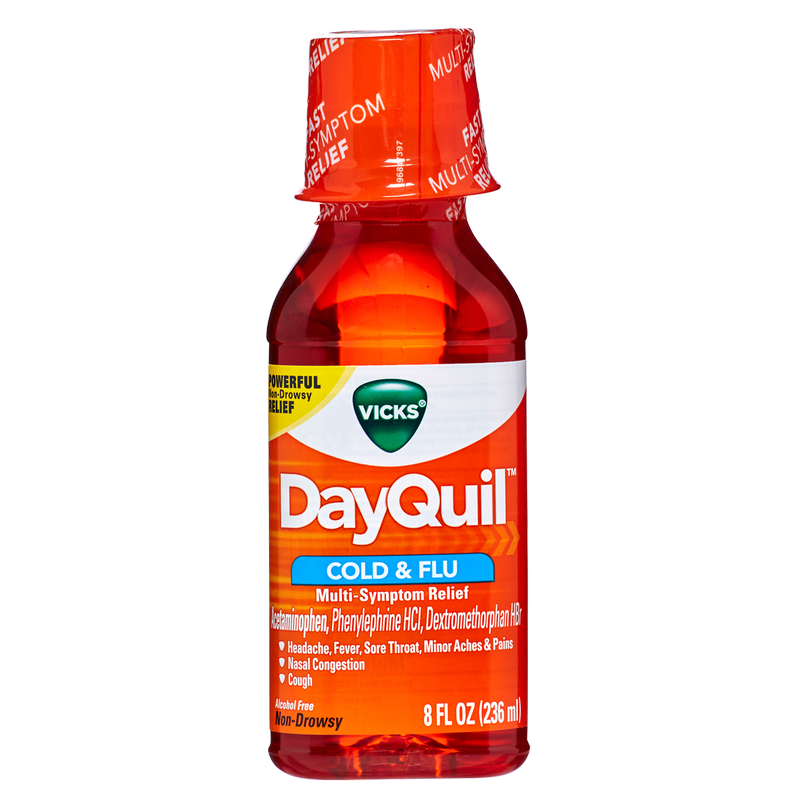 Vicks Dayquil Cold & Flu Multi-Symptom Relief Liquid 8oz