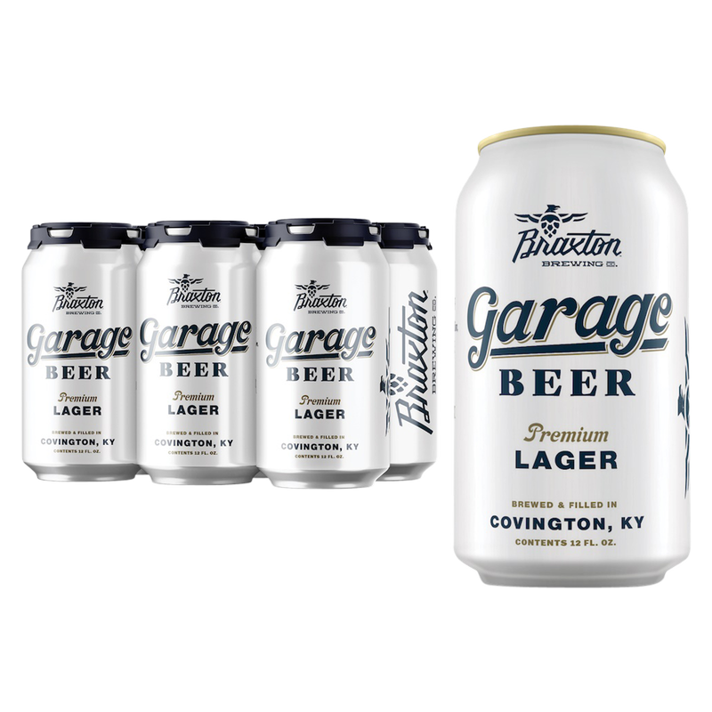 Braxton Brewing Co Garage Beer Lager 6pk 12oz Can 4% ABV